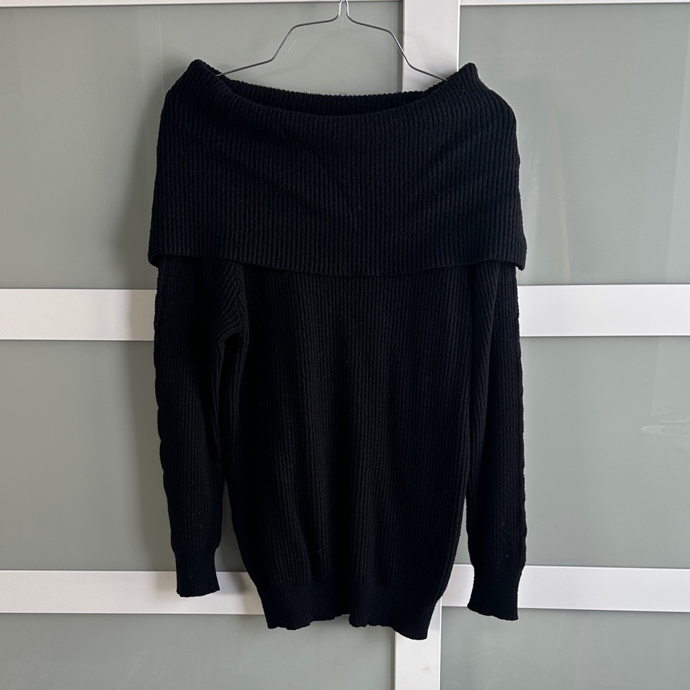 Maurices Black Off-Shoulder Sweater